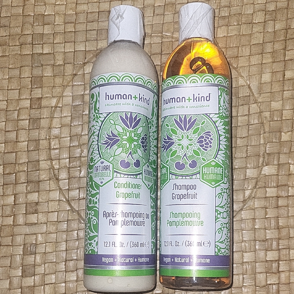 Humankind Grapefruit Shampoo and Conditioner Set - Green and Orange